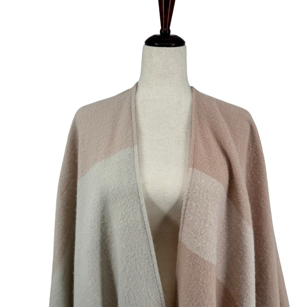 Soia And Kyo Color Block Fringe Wrap Sweater One … - image 5